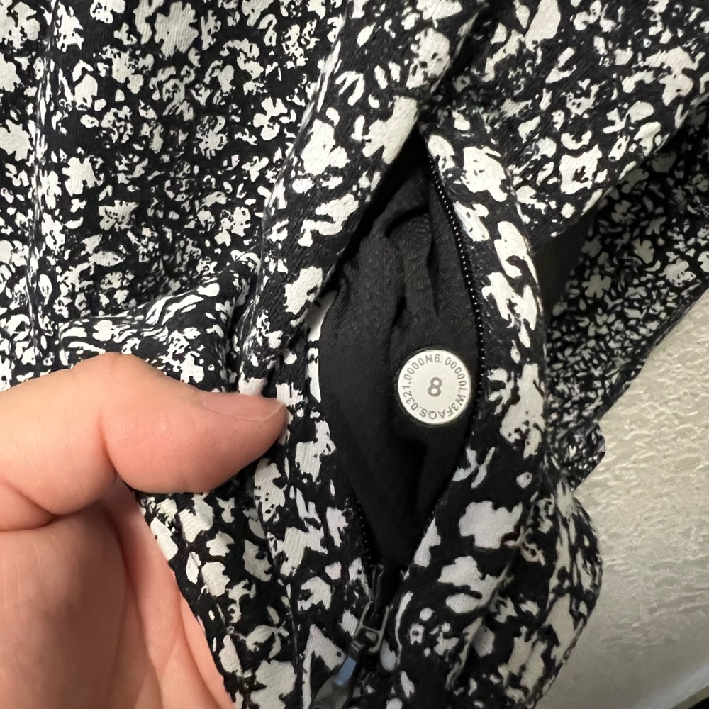 Lululemon Rulu Run Long Sleeve Shirt Venture Floral Alpine White Black - Picture 5 of 11